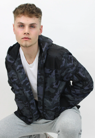 Hunter Exo Camouflage Bomber Jacket Google Hood Waterproof Taped Seams Hooded Camo Military Coat Plus Size S-4xl Location Clothing Jkts