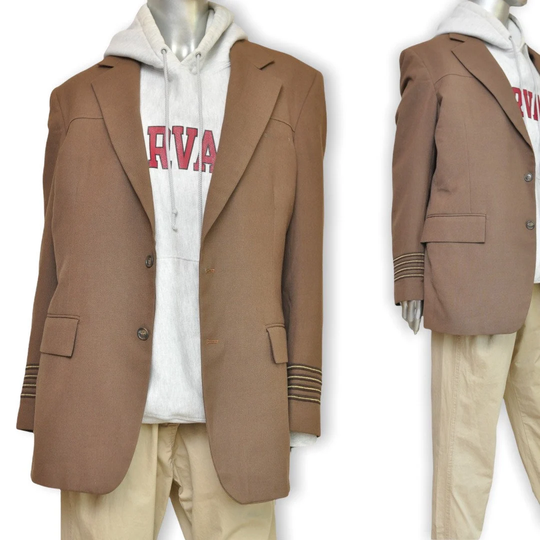 Vintage Military Blazer Olive Green Wool Dress Uniform Jacket