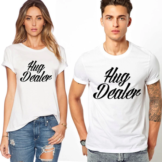 Slogan T Shirt Hug Dealer Cuddle Hugs Fresh Hipster Style Tee Unisex