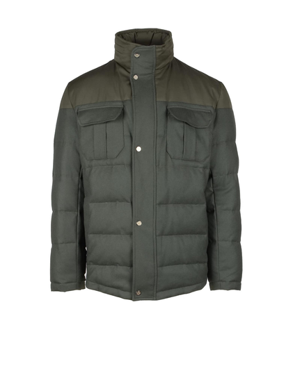 Luigi Borrelli Mens Military Green Jacket