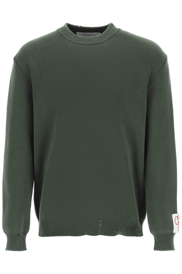 Golden Goose Distressed Cotton Sweater Golden Collection