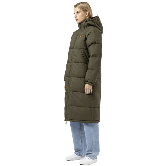 Dickies Alatina Long Jacket Green M Woman