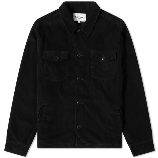 Corridor Corduroy Military Jacket Black