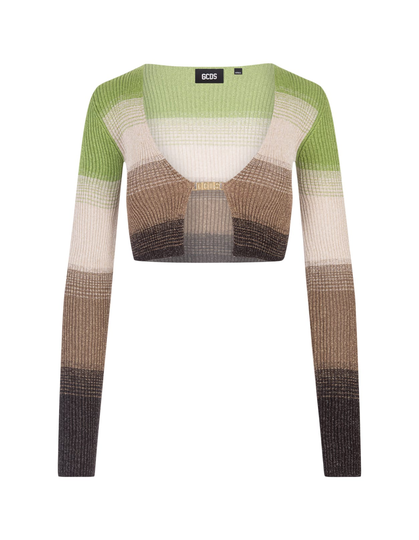GCDS Degradé Lurex Mini Cardigan