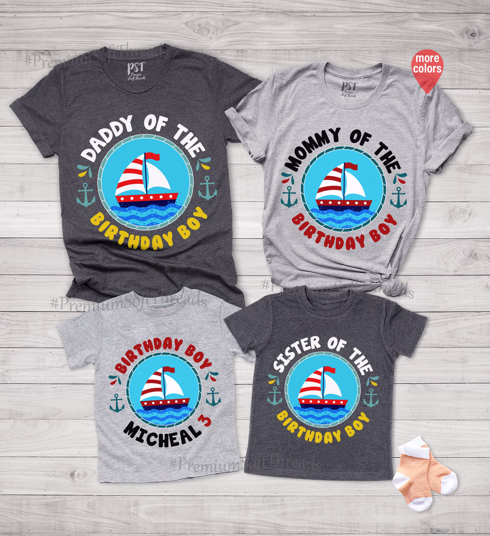 Nautical Birthday Shirt, Matching Family Outfits, Sailboat Party, Anchor Sailor Boy