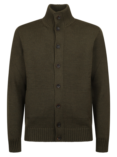 Zanone Cardigan Bomber Merino Fin5 Ver Mil