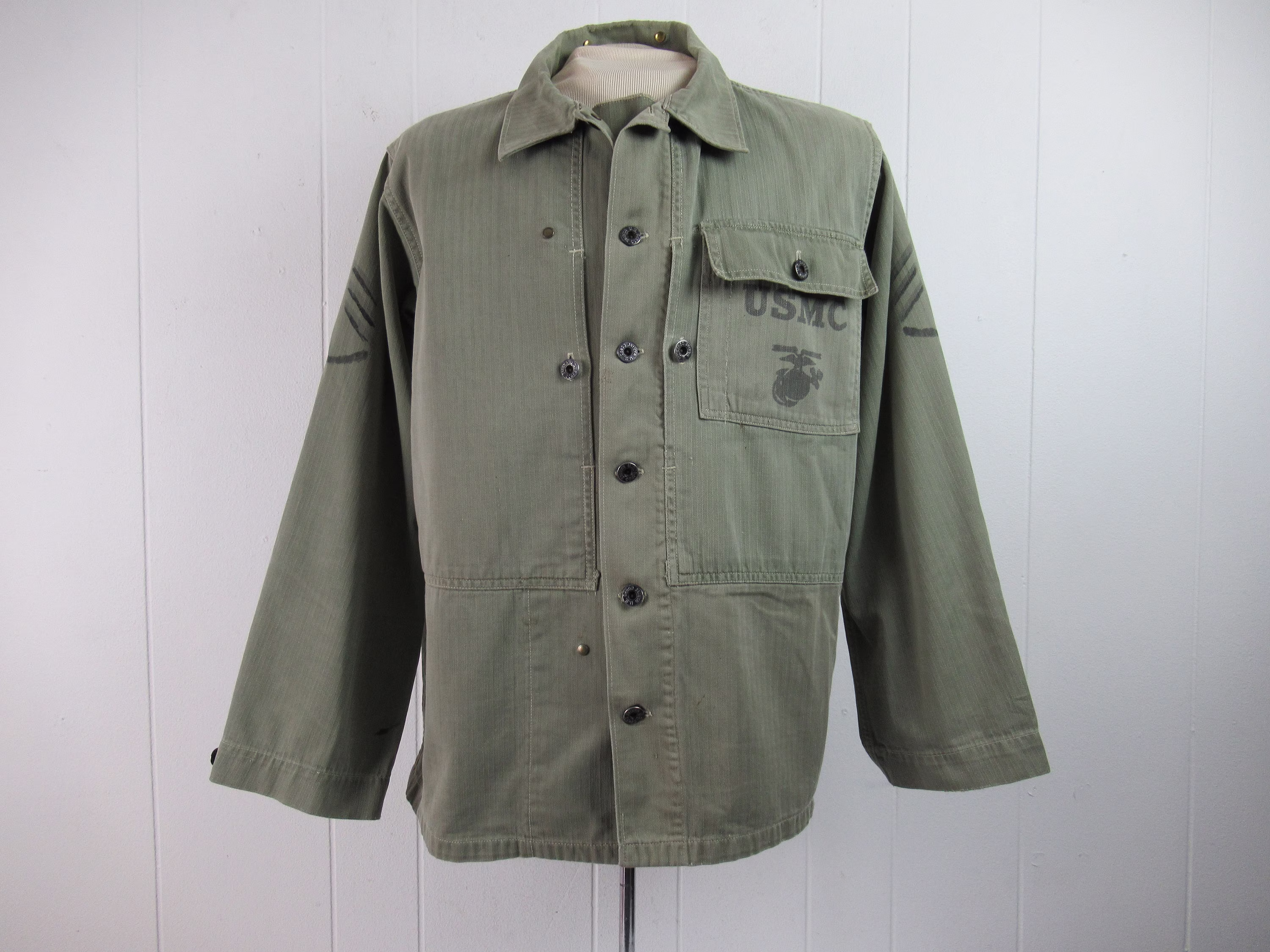 Vintage Jacket, Usmc 1940S P44 Marines Military Vintage Clothing, Size Large