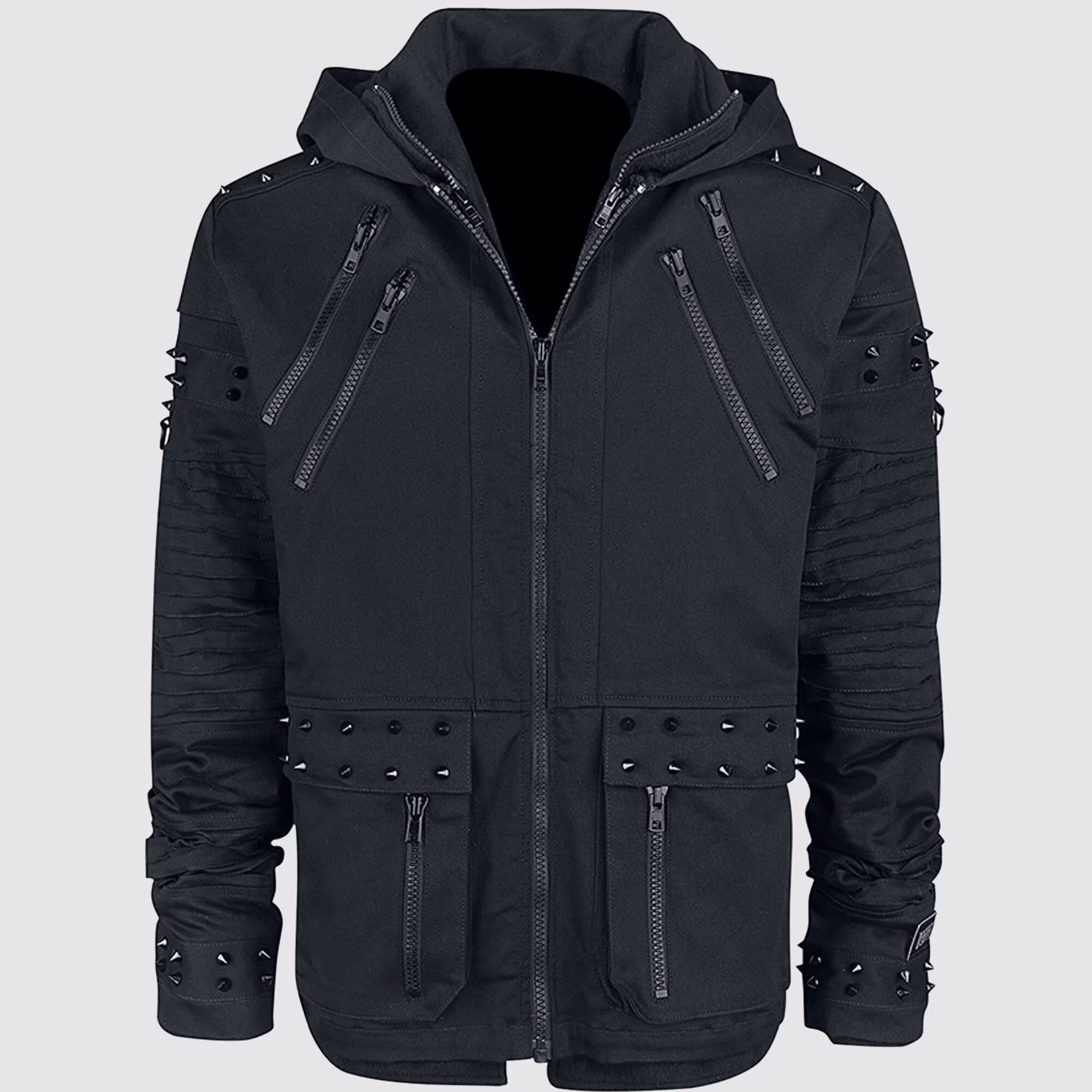 Men's Black Gothic Chrome Jacket, Men's Fashion Jacket