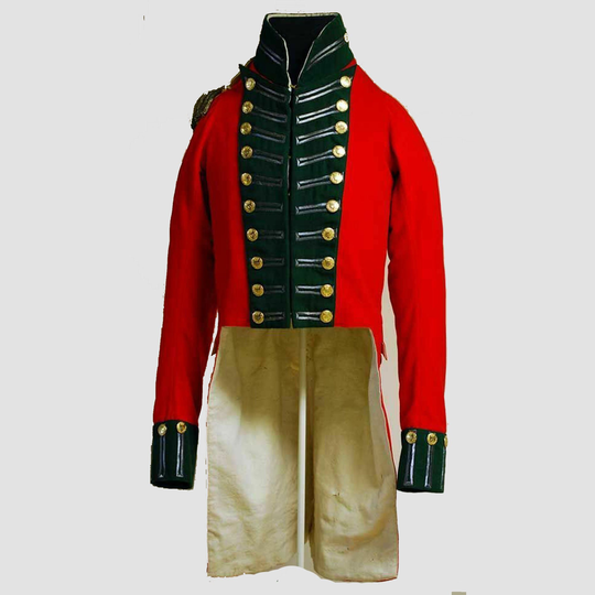 New Men Red British 49Th Regt Foot Dress Frock Coat Worldwide Expedited Shipping
