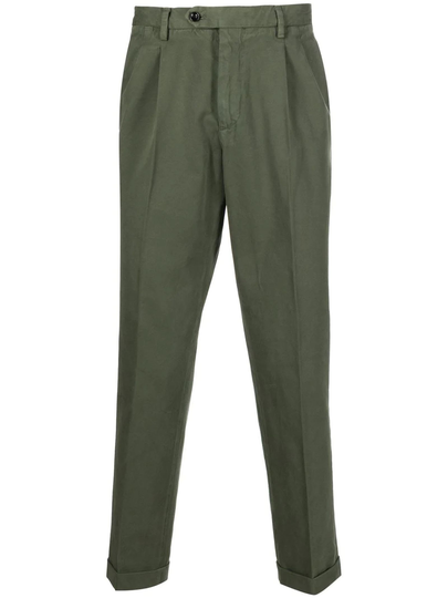Drumohr Military Green Cotton Trousers