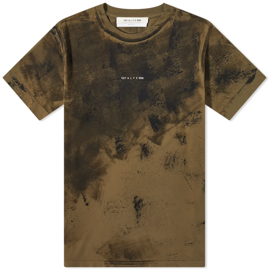 1017 ALYX 9SM Back Logo Tie Dye Tee Military Green