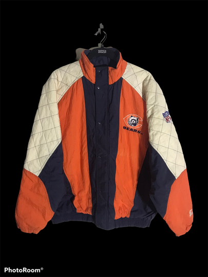Vintage Varsity Jacket, Chicago Bears American Football Button Down, Hip Hop, Dr Dre, Unisex, Size Xxl Rare