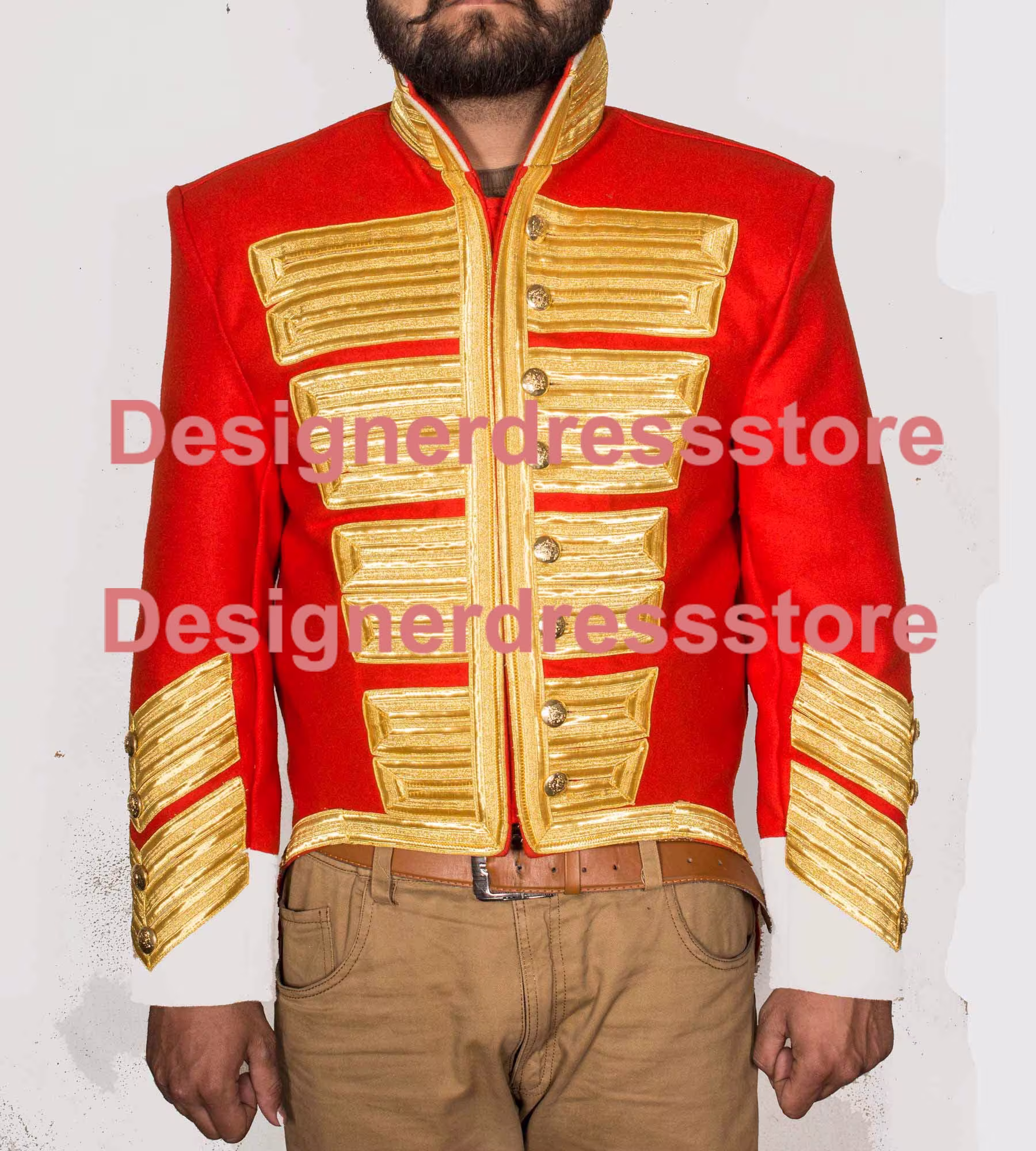 Mens Military British 6Th Dragoon Guard Jacket, Fashion Hussar Jacket Jacket, Men Fashion Braided Jacket - Steampunk Uniform