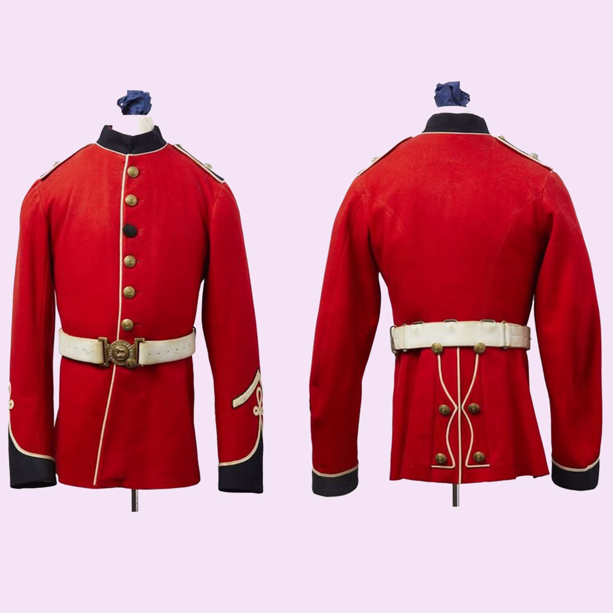 Royal Marine Light Infantry Parade Tunic. 1910 Red Cloth With Dark Blue Facing, Replica Jacket British