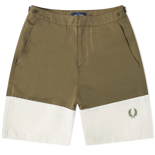 Fred Perry Colourblock Swim Short Military Green