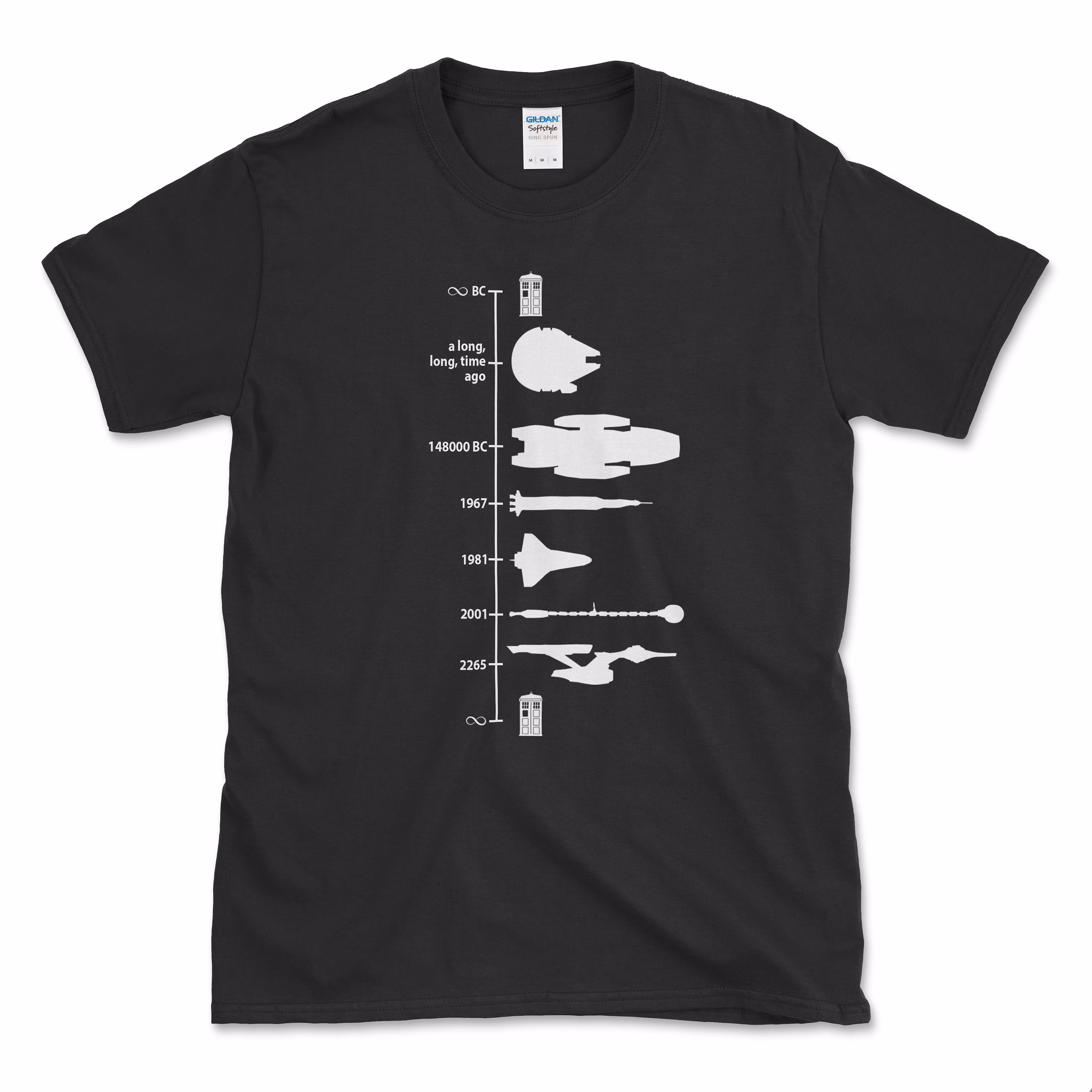 Spaceship Timeline T-Shirt - Adult Unisex Cotton