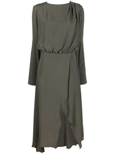 Federica Tosi Military Green Midi Dress