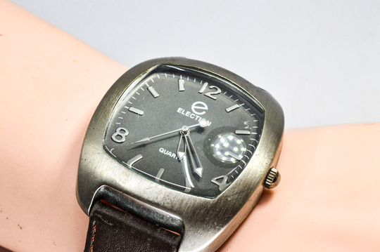 Election Steel Tone Mans Quartz Wrist Watch