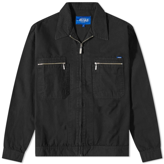 Awake NY Cargo Collar Military Jacket Black