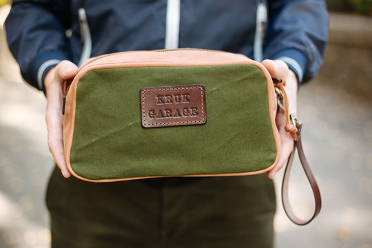 Groomsmen Gift Valentine's Day Canvas Toiletry Bag Waxed Canvas Dopp Kit Toiletry Men's Pouch Shaving