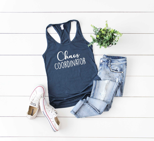 Chaos Coordinator Shirt. Mom Wedding Planner Shirts. Soft & Comfy Racerback Tank Top. Event Tank
