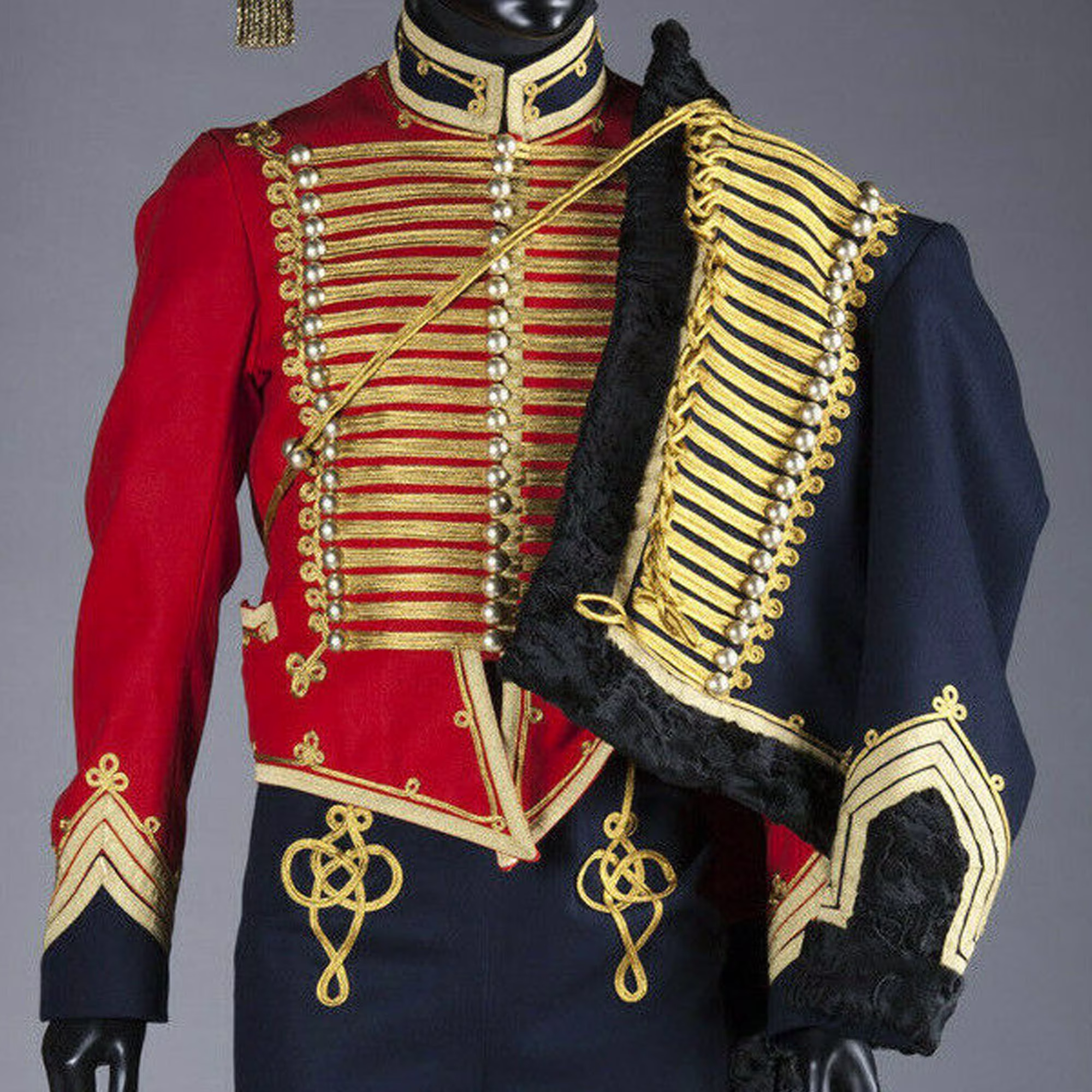 Men's British Uniform Regency Military Jacket, Regency Uniform, Navy Blue Complete Military Uniform