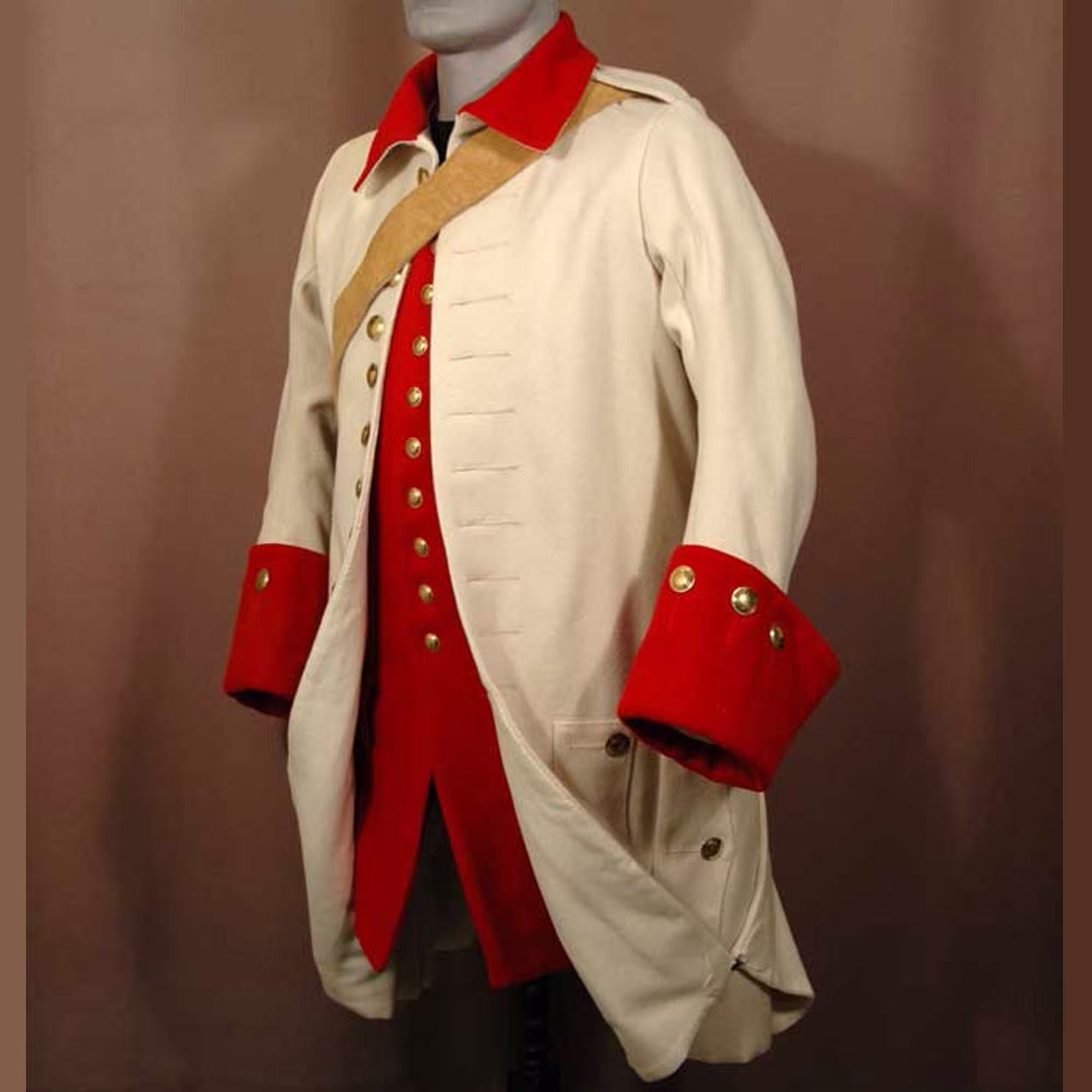 New Men White/Cream & Red Military Uniform French Bearn Regt Uniform, Mens Hussar Jacket Worldwide Expedited Shipping