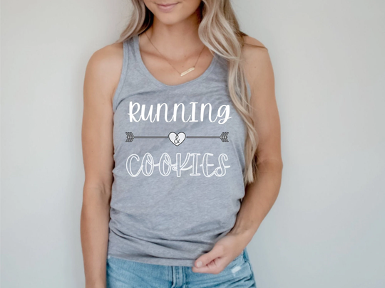 Running & Cookies Tank, Shirt, Gift, Marathon Tank Top, Half 5K Marathon, 10K Mile Run