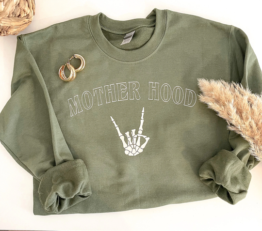 Motherhood Graphic Sweatshirt, Mom Life, Rock N Roll Motherhood Shirt, Gift For Her