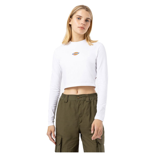 Dickies Maple Valley Long Sleeve T-shirt White XS Woman