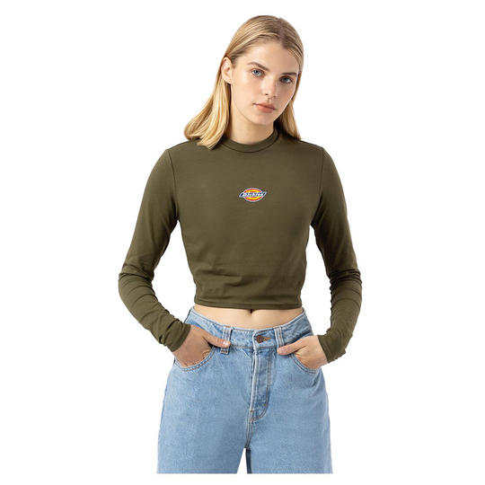 Dickies Maple Valley Long Sleeve T-shirt Green XS Woman