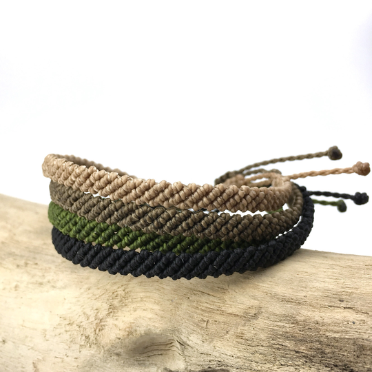 Macrame Braid Adjustable Friendship Bracelet, Water Friendly Summer Jewelry