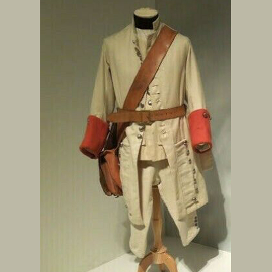 New Men Off White & Red French Regimental Soldier Uniform Coat, Civil War Jacket Pant+ Vest, British Worldwide Expedited Shipping