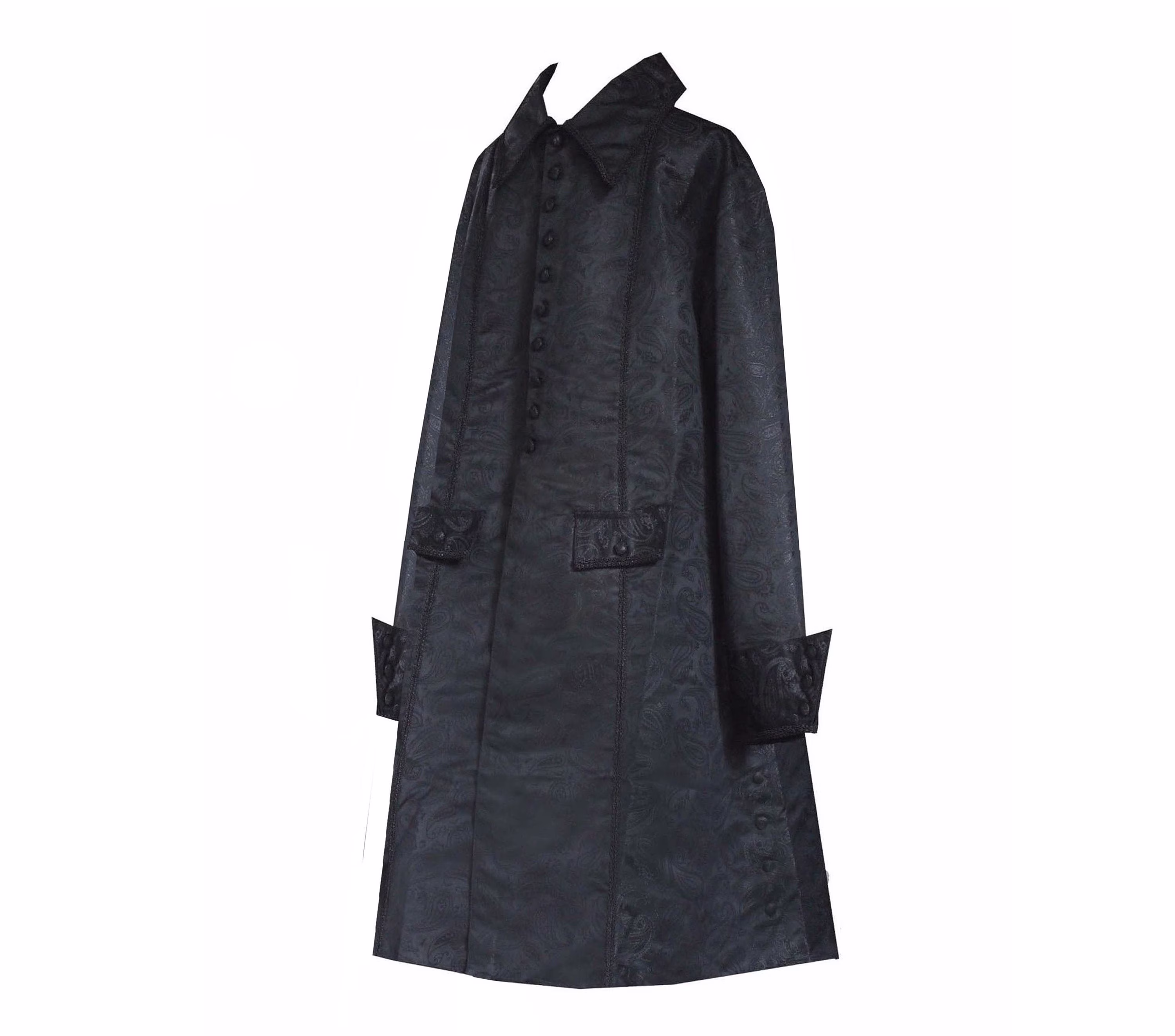 Historical Steampunk Gothic Pirate Brocade Renaissance Men's Jacket Military Civil War