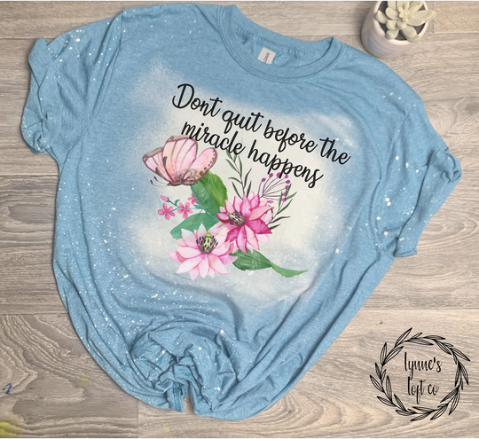 Motivational Butterfly Bleached Tee, Inspirational T Shirt, T-Shirt, Lover T-Shirt