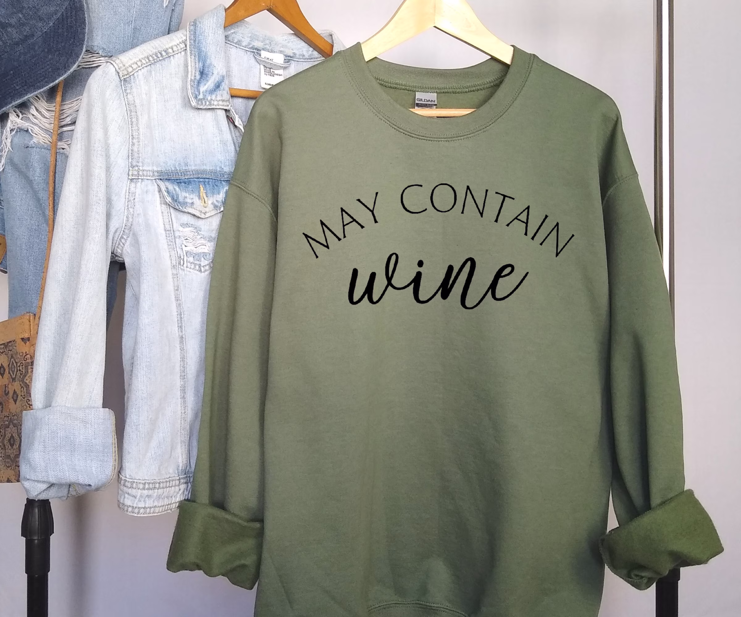 May Contain Wine Crew Neck, Sweatshirt, Gift For Lover