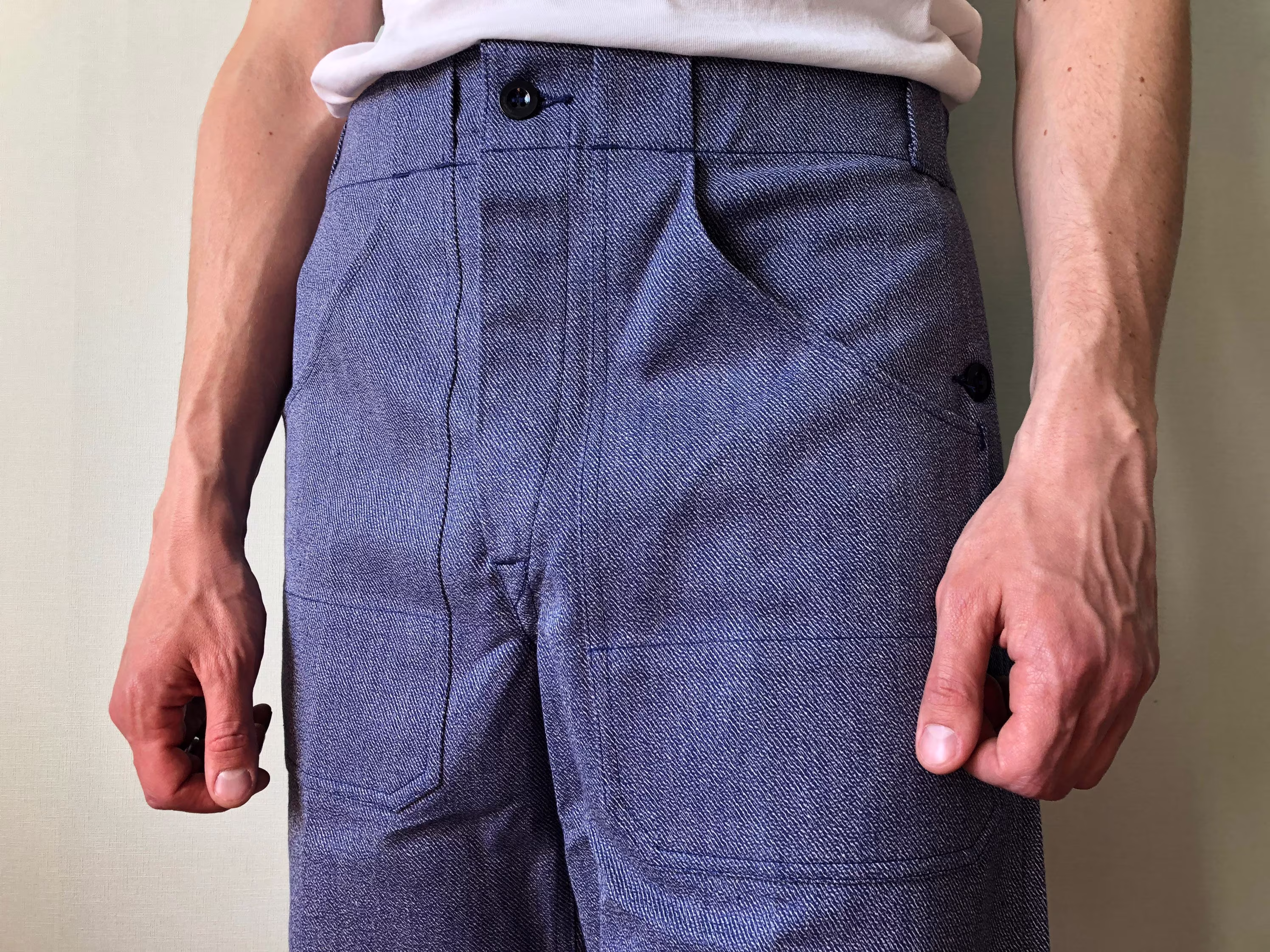 Workwear Pants/French Chore Bleu De Travail Swiss Work Waist 41cm