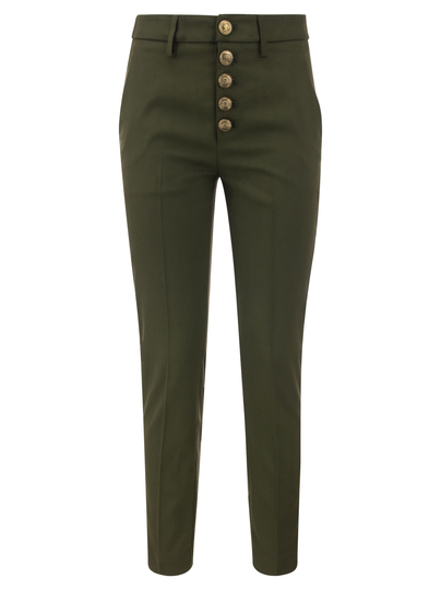 Dondup Carmen - Slim Gabardine Lyocell Trousers