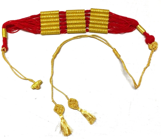 Red Hussar General Barrel Sash With Gold Ropes Details It's Full Adult Size