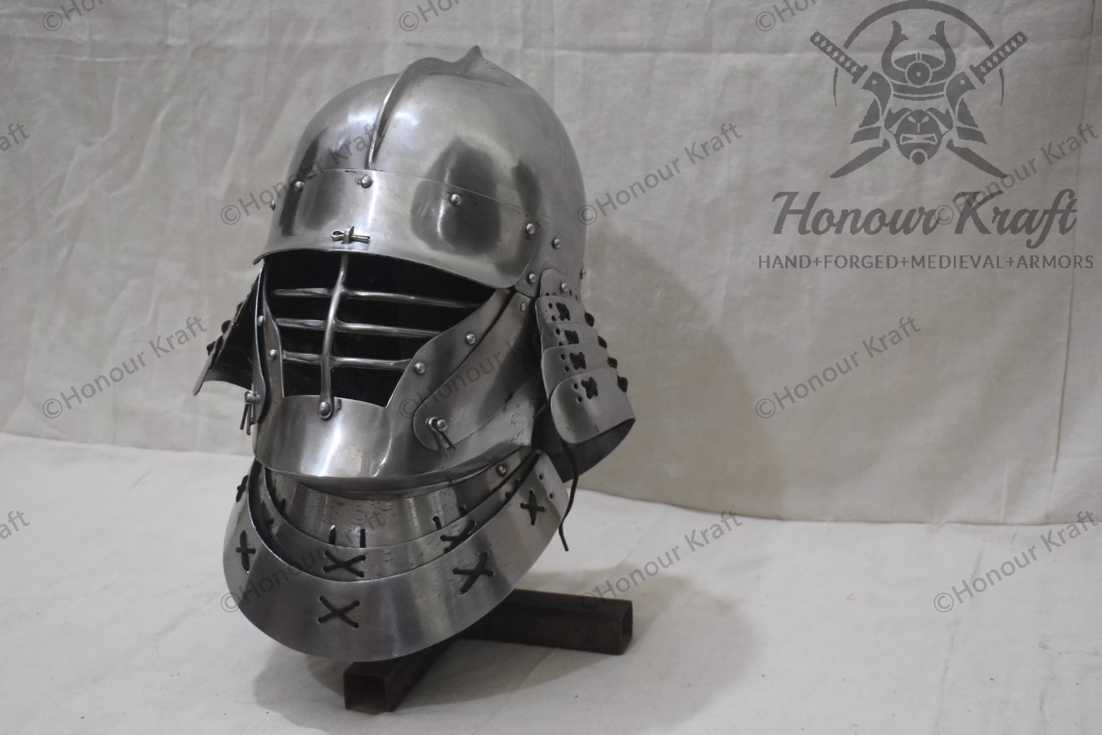 steel Helmet Armor Combat Buhurt Japanese Kabuto For Sca/Medieval Sports/Role Plays