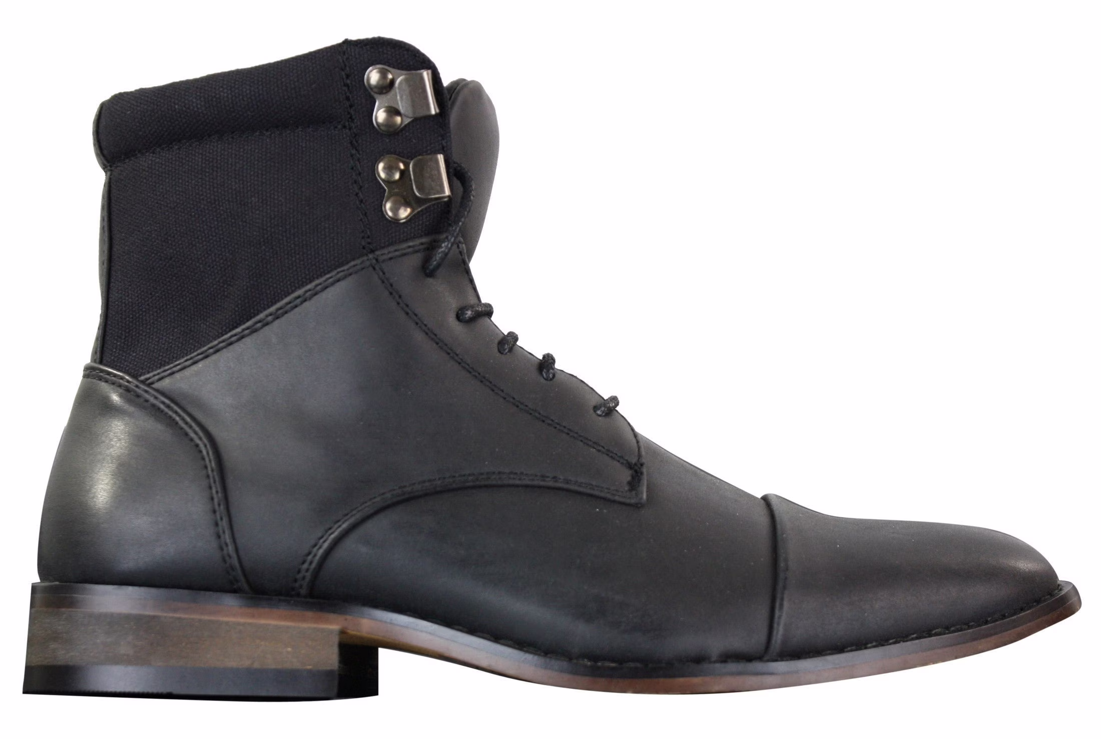 Galax Glx3517 Mens Slim Fit Vintage Retro Sherlock Laced Smart Casual Ankle Boots Leather