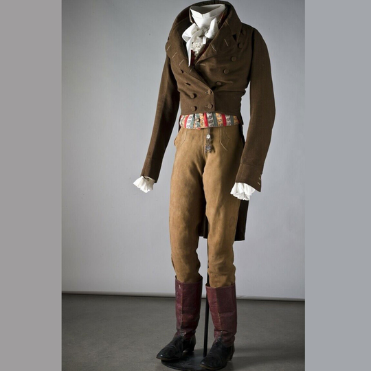 New Brown British Military Men's Suit Tailcoat Jacket, Model 1866 Mens Hussar Jacket