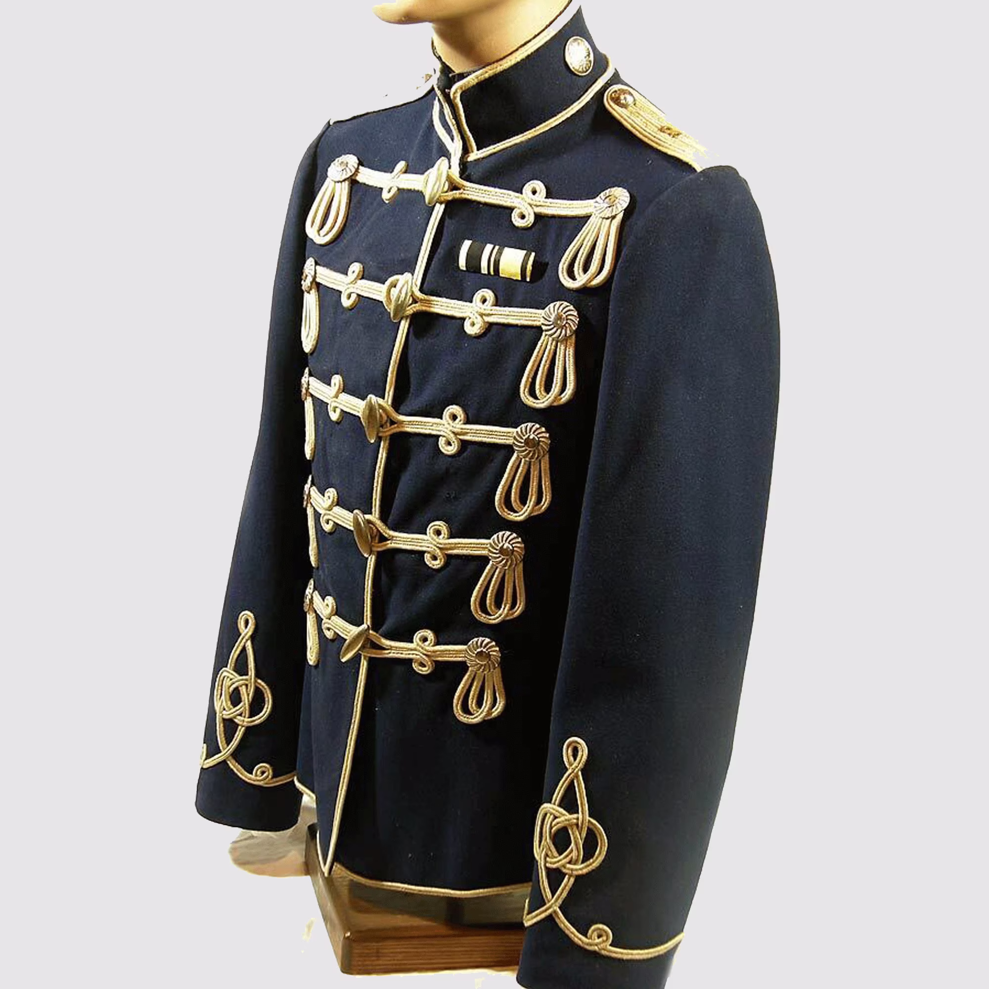 Men's Black Imperial Prussian General Hussar Military Jacket, Men's Fashion Jacket