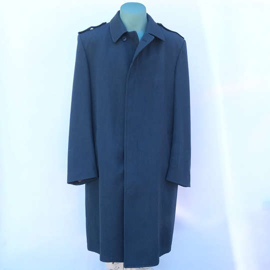Vintage Wool Overcoat, Men's Military C. 1980S, Size Large