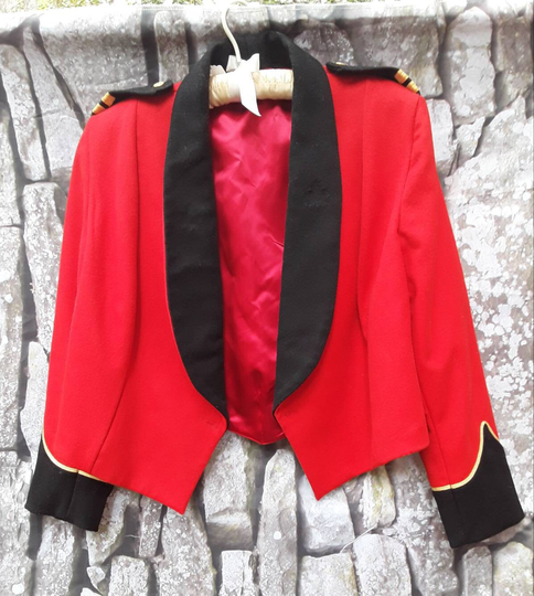 Classic Brilliant Red Lined Military Jacket