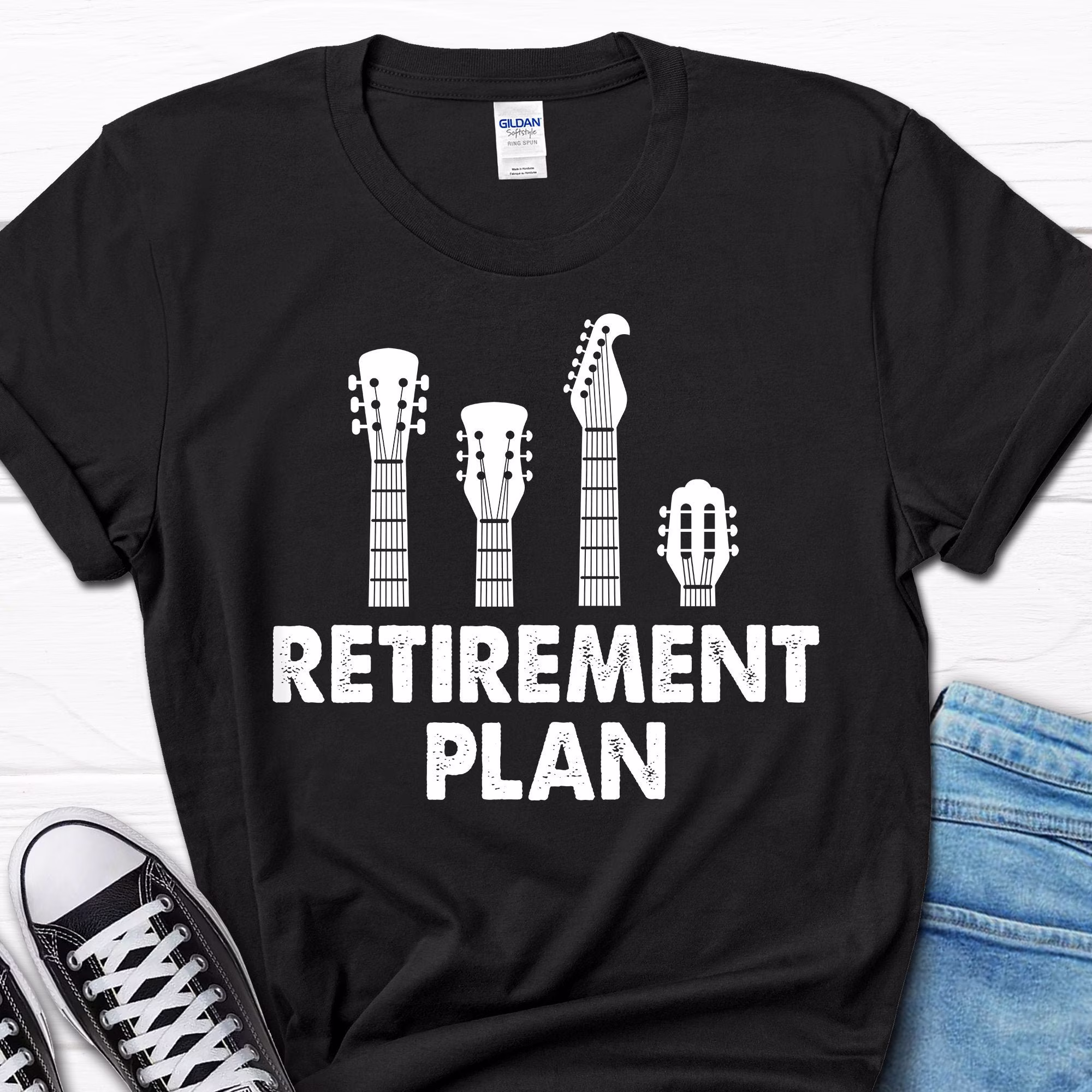 Guitar Player Retirement Plan Shirt, Funny Guitarist Coworker Gift, Party Gift For Lover
