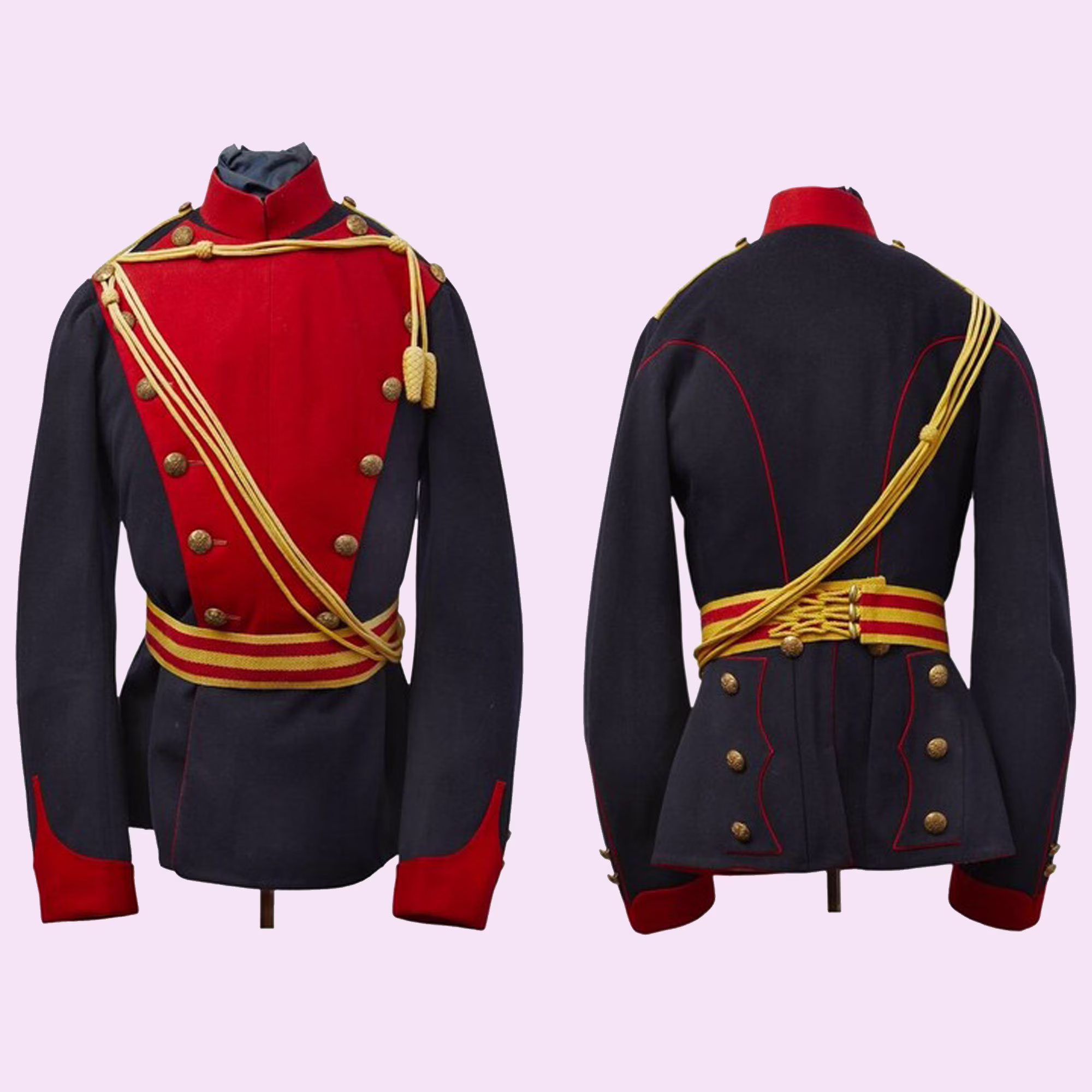 Ninth | Queen's Royal Lancers Parade Tunic. 1903. Dark Blue, Replica Jacket, Military Antique Replica Jacket British Hussar