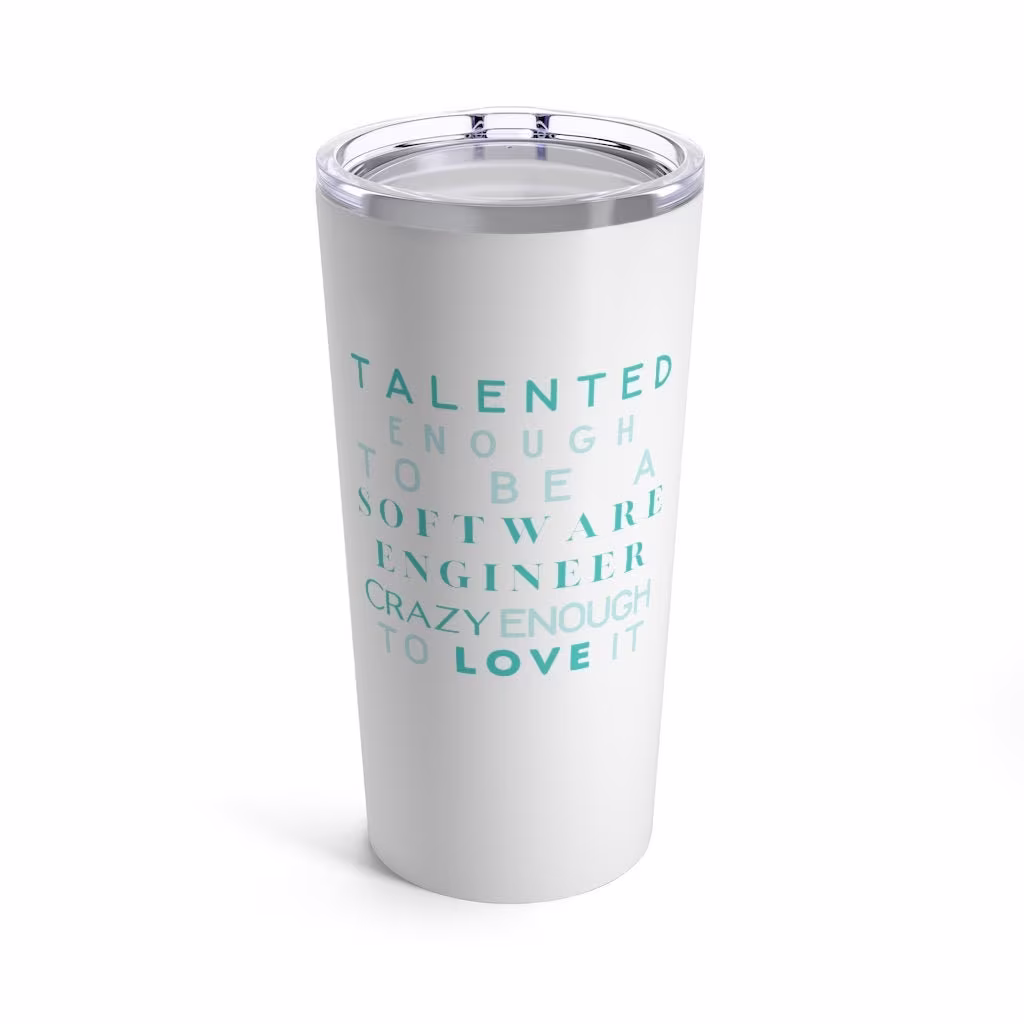 Software Engineer Stainless Steel Tumbler 20Oz, Personalized Color Tumbler, Coder, Developer, Programmer, Technology, It, Software Gift