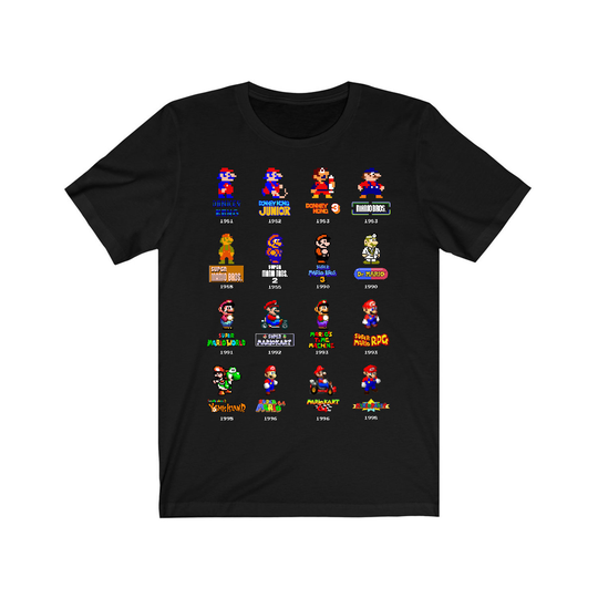 Super Mario - Evolution Of A Plumber Unisex T-Shirt