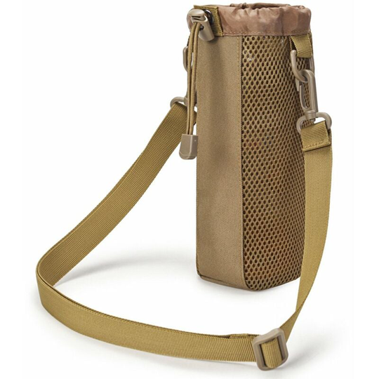 Tactical Water Bottle Bag Military Water Bottle Bag Water Bag for Men Camping Hiking Sports Cycling Climbing Fitness Travel (Khaki)